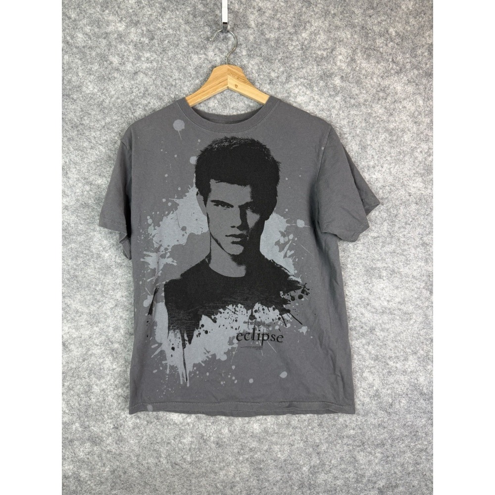 Vintage Twilight Tshirt Mens Medium Movie Promo Jacob Edward Eclipse Y2K Gray